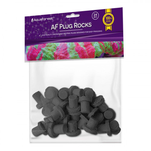 AF Plug Rocks (Black, 24 pcs) - Aquaforest