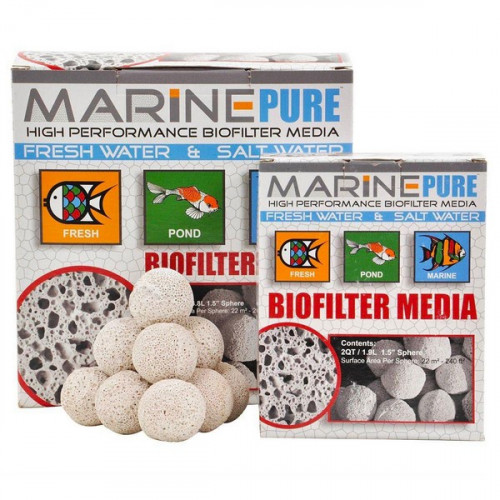 Marine Pure Biofilter Media 1.5INCH Sphere 1gal