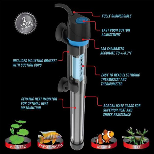 Cobalt Aquatics Neo-Glass Submersible Aquarium Heater - 250 Watt