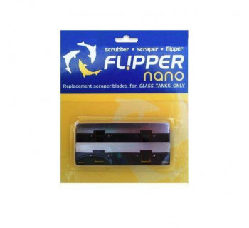 Flipper Nano Stainless Steel Replacement Blades for Glass Tanks - 2-Pack