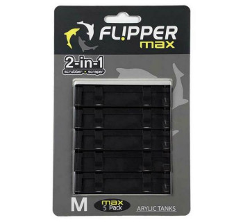 Flipper Max ABS Plastic Replacement Blade for Acrylic Tanks - 5-Pack